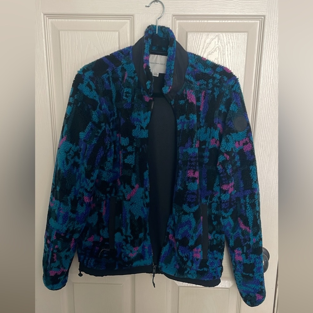 American Eagle oversized fleece zip up